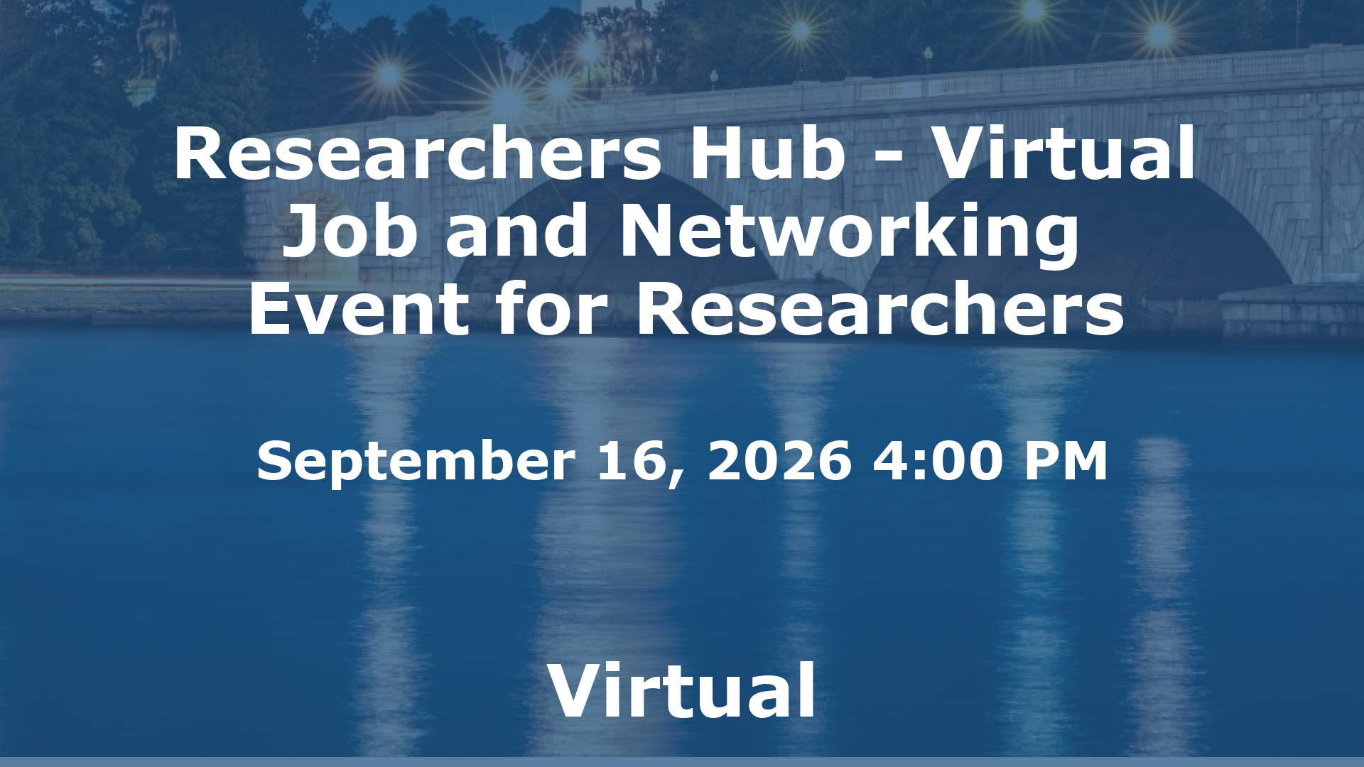 Researchers Hub - Virtual Job and Networking Event for Researchers event image